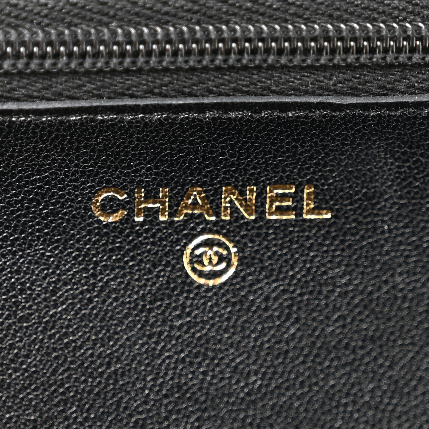 Lambskin Patent Calfskin Quilted Hold The Line CC Wallet On Chain WOC Black