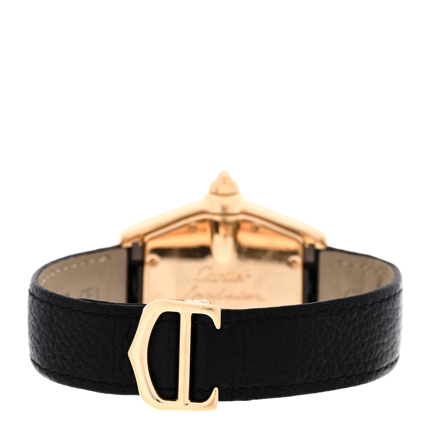 Cartier 18K Yellow Gold Calfskin 38mm Roadster Automatic Watch 3 of 5