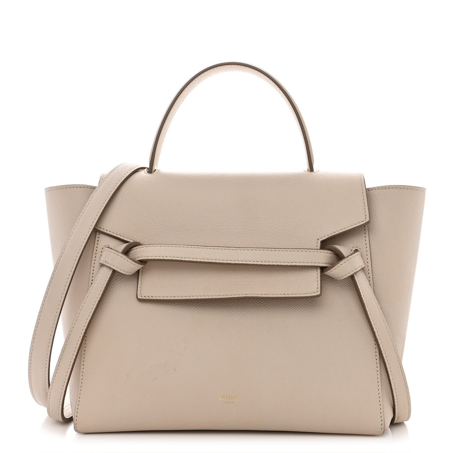 Grained Calfskin Micro Belt Bag Light Taupe