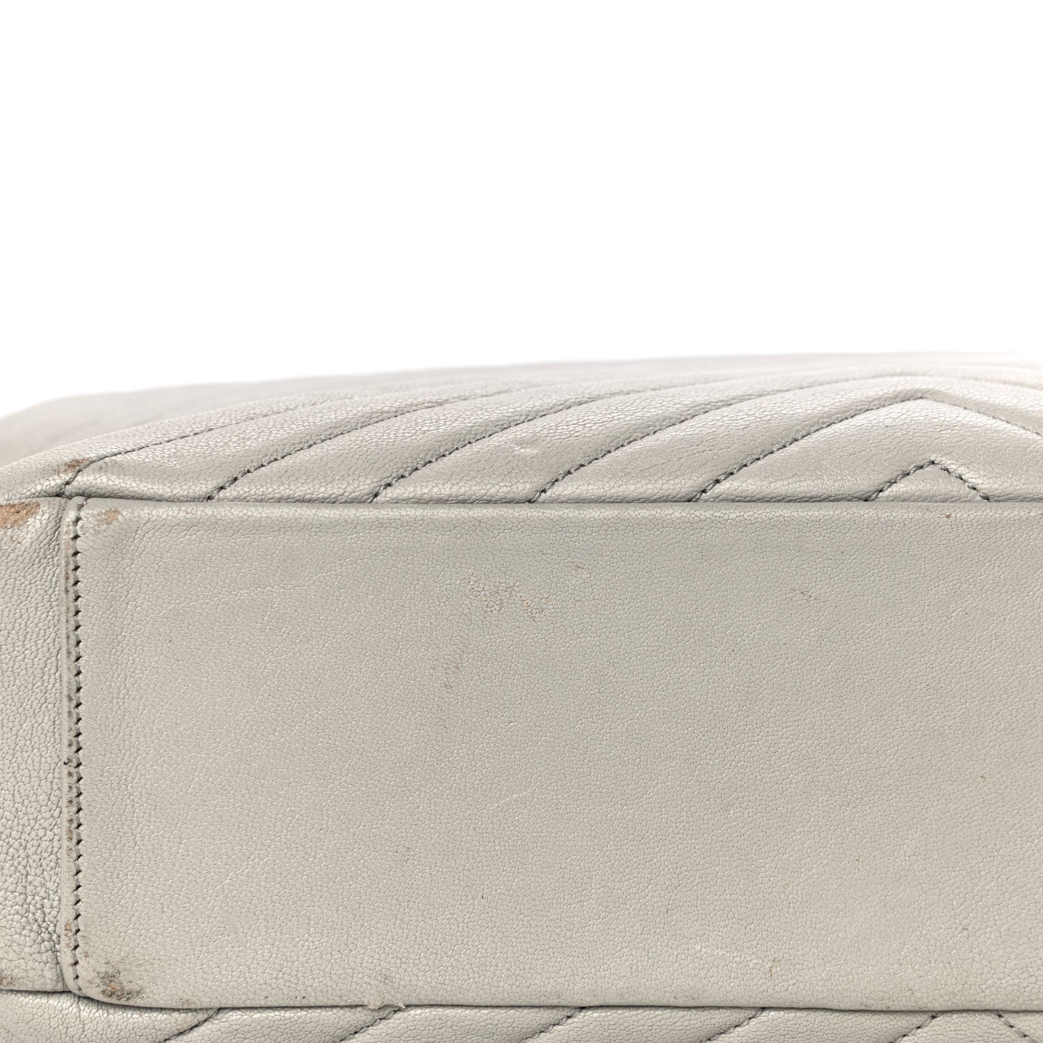 Saint Laurent Sheepskin Matelasse Large Monogram College Satchel Light Grey 30 of 31