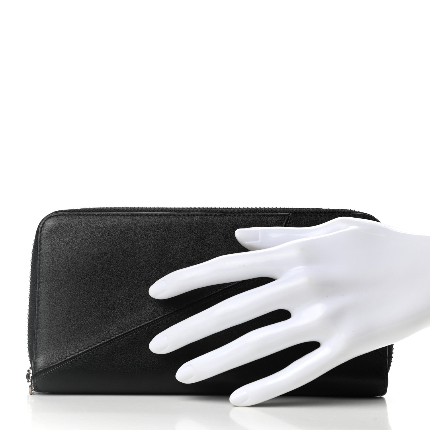 Loewe Calfskin Medium Puzzle Zip Around Wallet Black 2 of 7