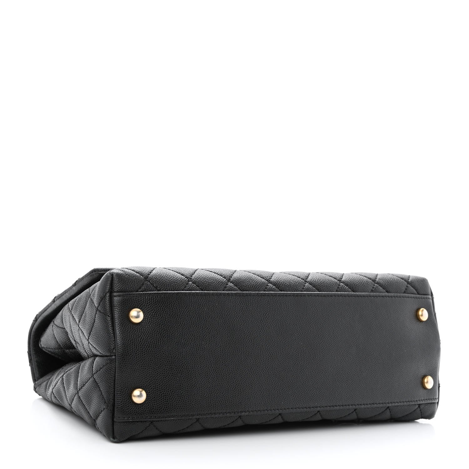 Chanel Caviar Lizard Embossed Quilted Small Coco Handle Flap Black 3 of 11