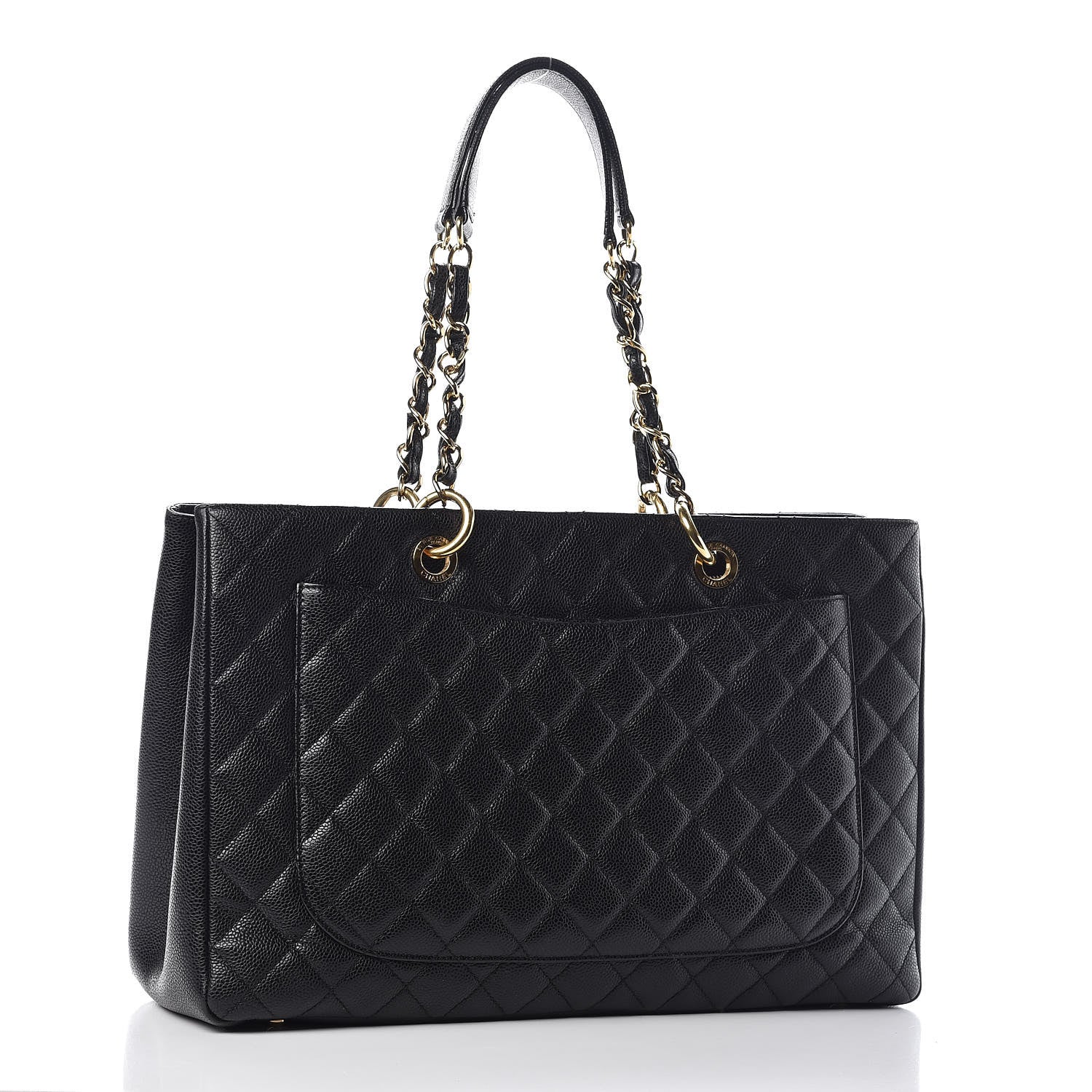 Chanel Caviar Quilted XL Grand Shopping Tote GST Black 3 of 15