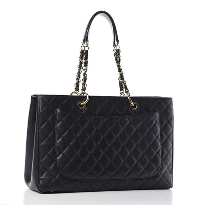 Chanel Caviar Quilted XL Grand Shopping Tote GST Black 3 of 15