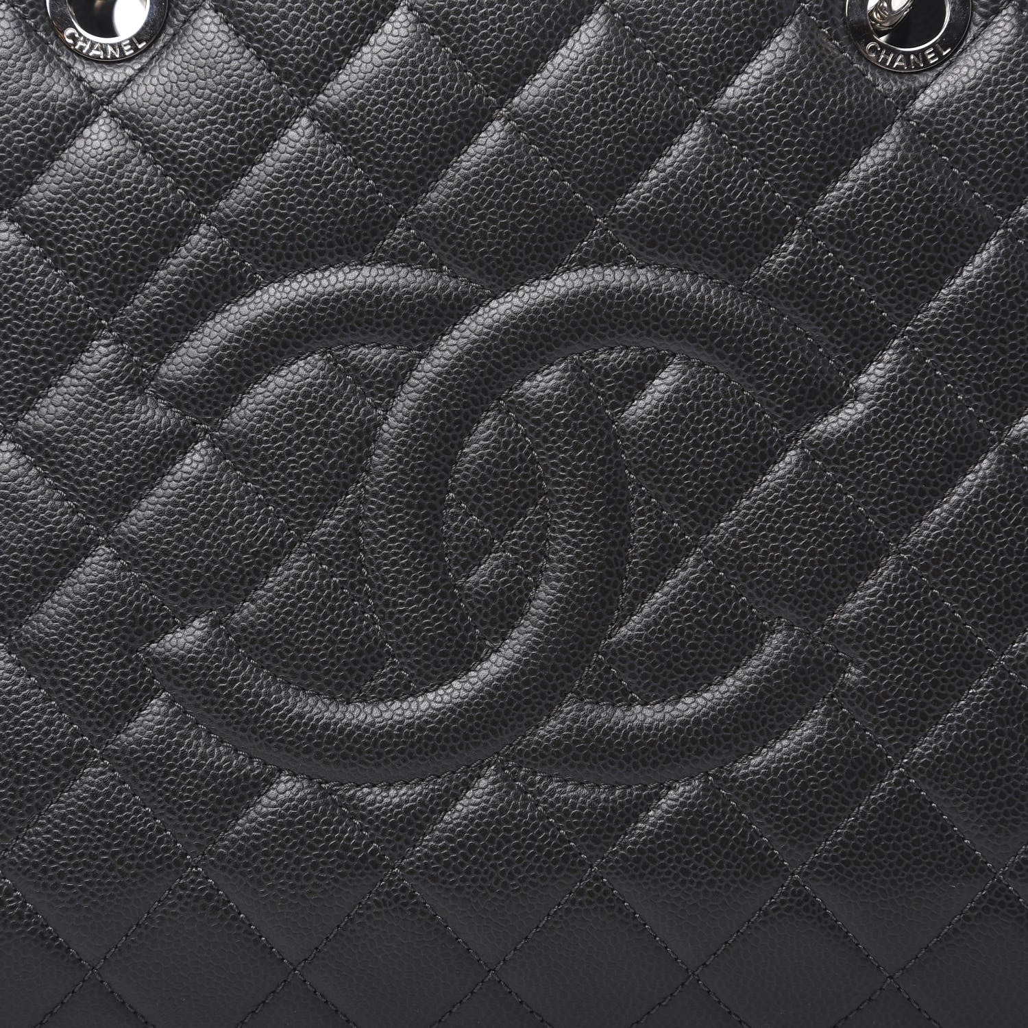 Chanel Caviar Quilted XL Grand Shopping Tote GST Dark Grey 15 of 15