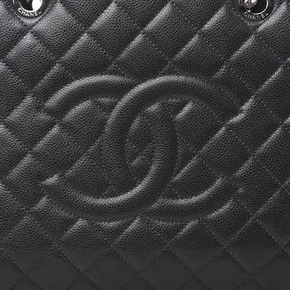 Chanel Caviar Quilted XL Grand Shopping Tote GST Dark Grey 15 of 15