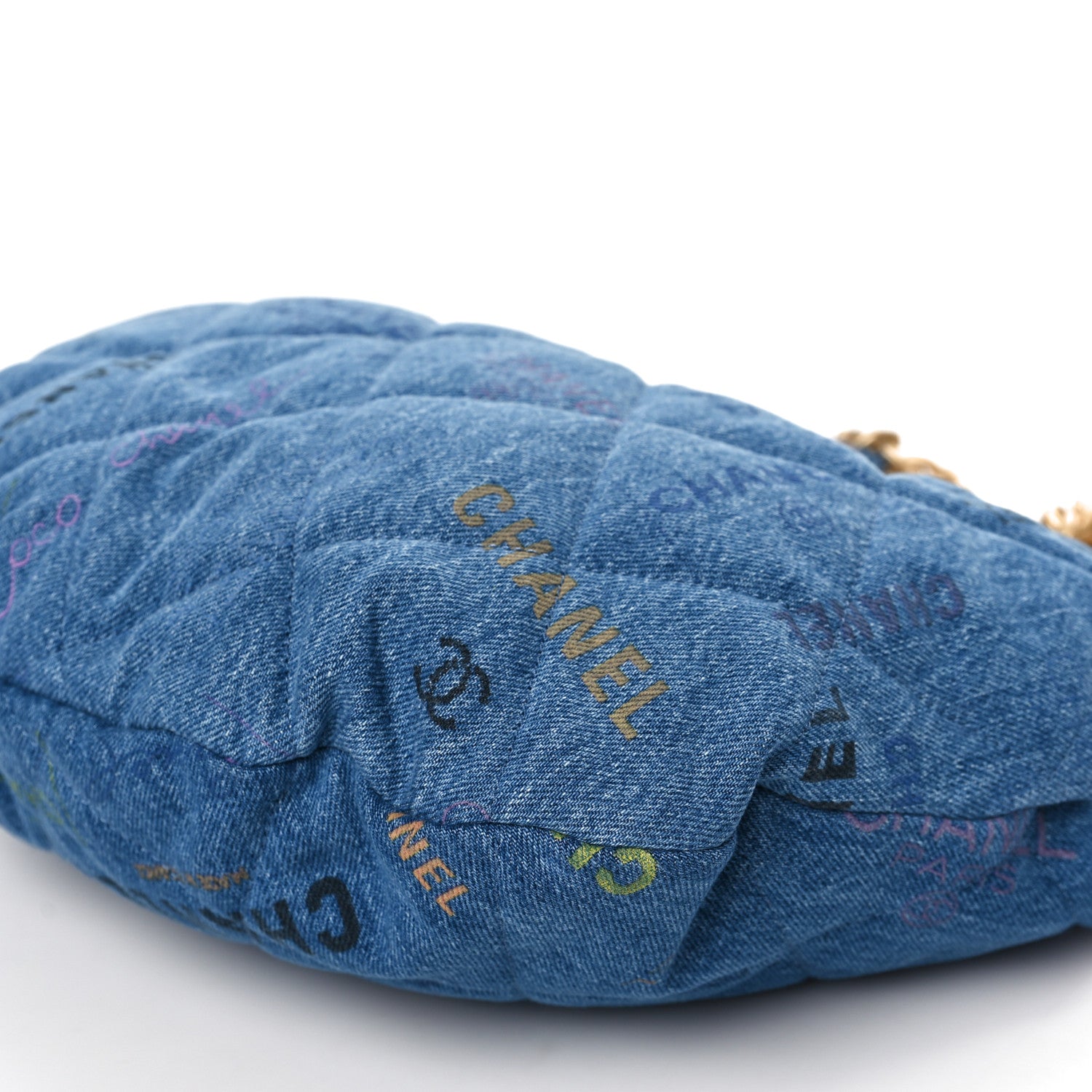 Chanel Denim Quilted Denim Mood Maxi Hobo Blue Multicolor 9 of 9