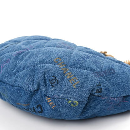 Chanel Denim Quilted Denim Mood Maxi Hobo Blue Multicolor 9 of 9