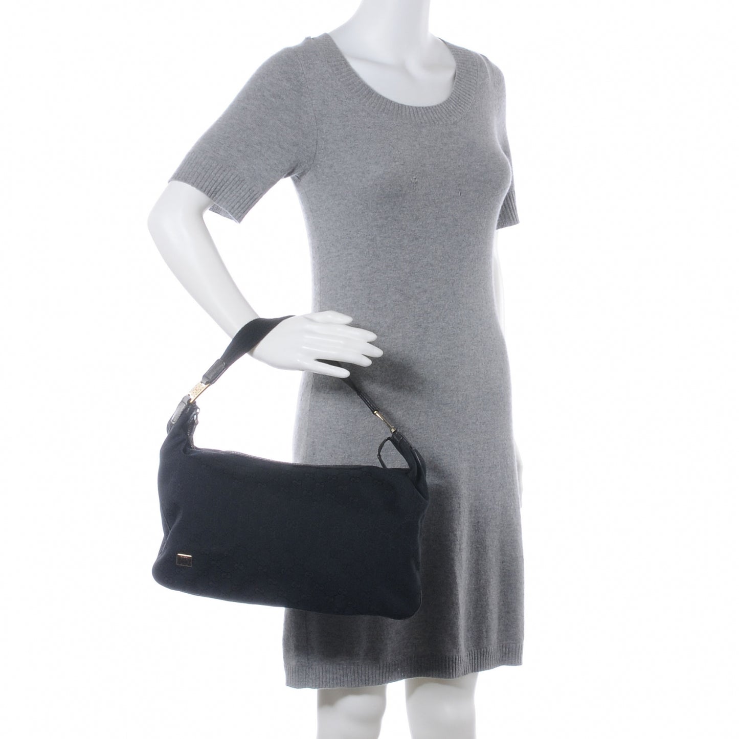 Monogram Medium Pop Hobo Black