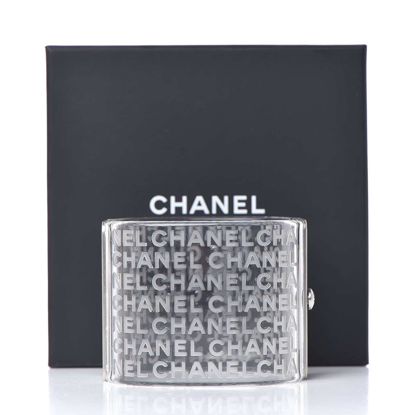 Metal Resin Logo Cuff Transparent