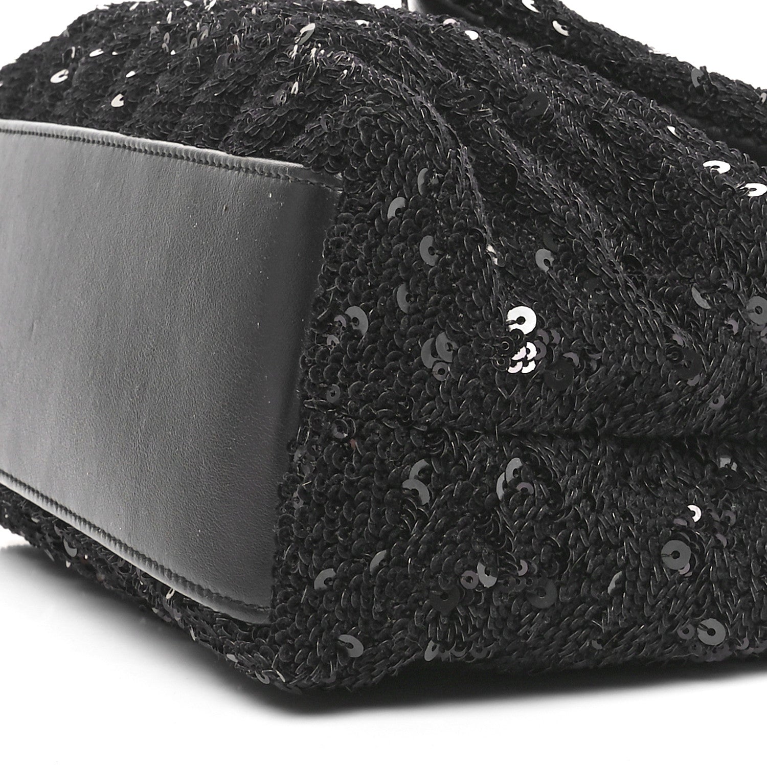 Saint Laurent Sequin Y Quilted Monogram Small Loulou Chain Satchel Black 10 of 10