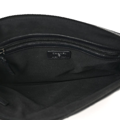Chanel Pearly Lambskin Quilted Medium Cosmetic Case So Black 5 of 8