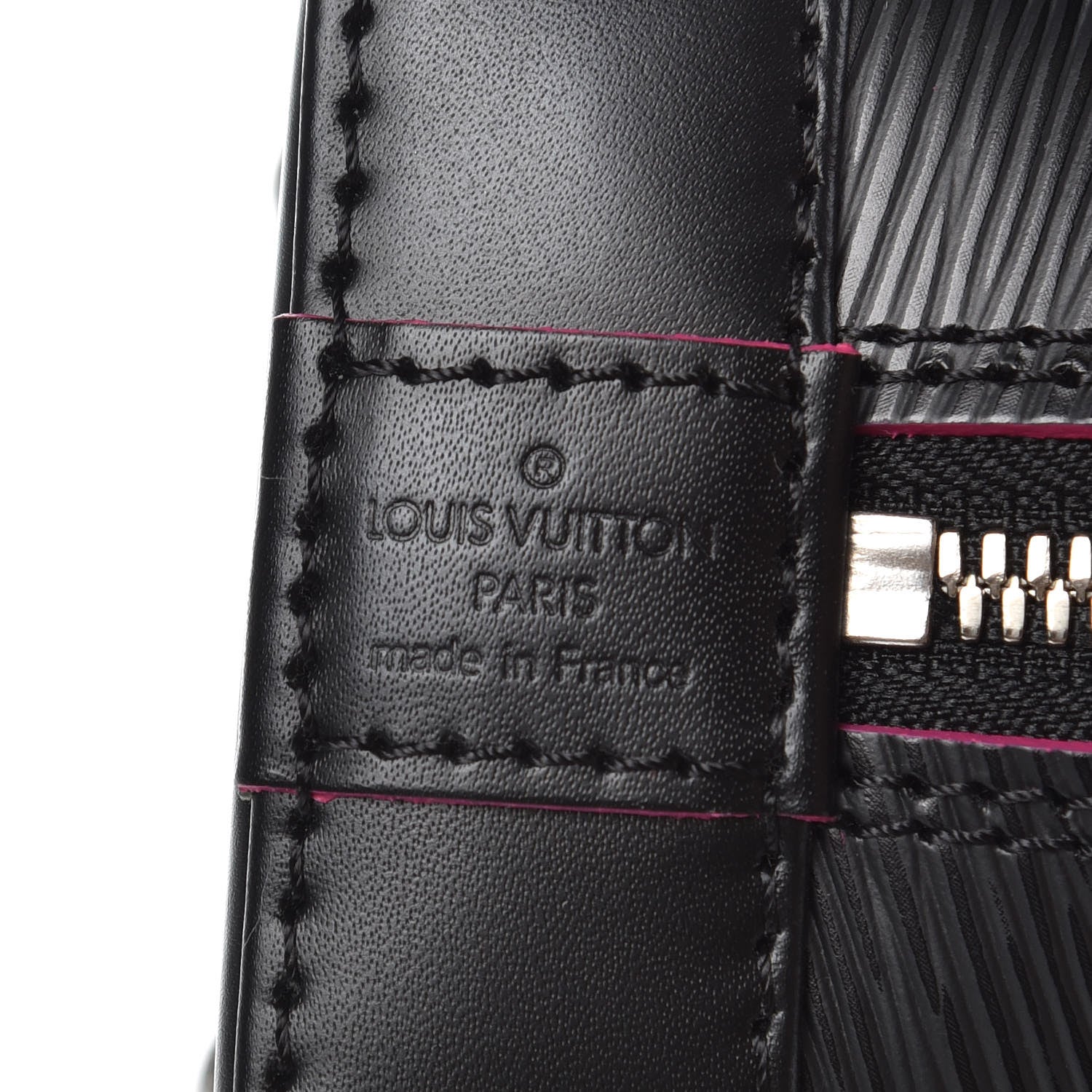 Louis Vuitton Epi Alma BB Black Hot Pink 7 of 9