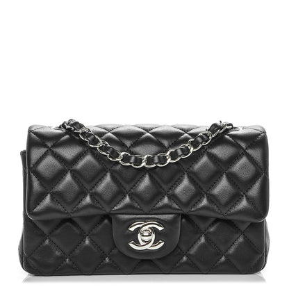 Chanel Lambskin Quilted Mini Rectangular Flap Black 1 of 7