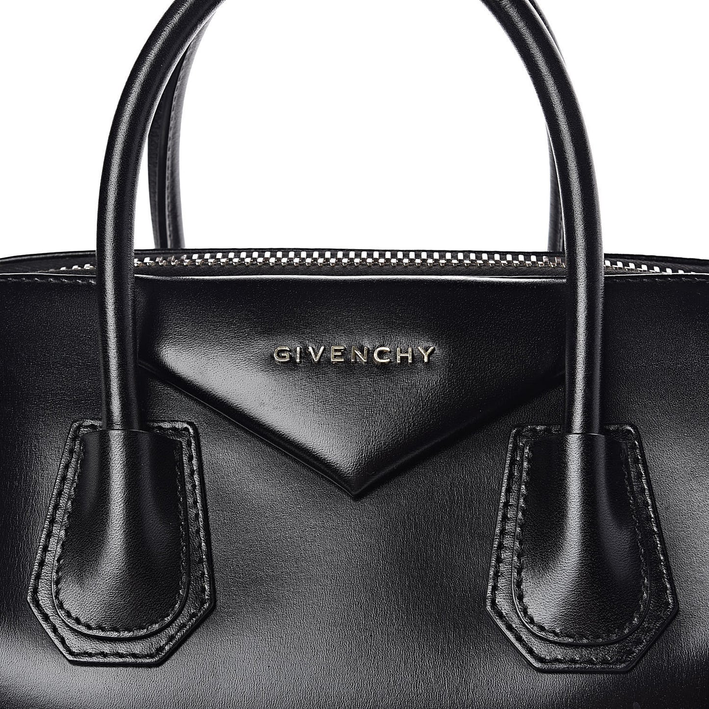 Shiny Lord Calfskin Medium Antigona Black