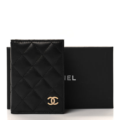 Chanel Lambskin Quilted Card Holder Wallet Black 8 of 8