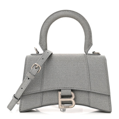 Balenciaga Glitter Fabric Hourglass Top Handle Bag XS Grey 1 of 12