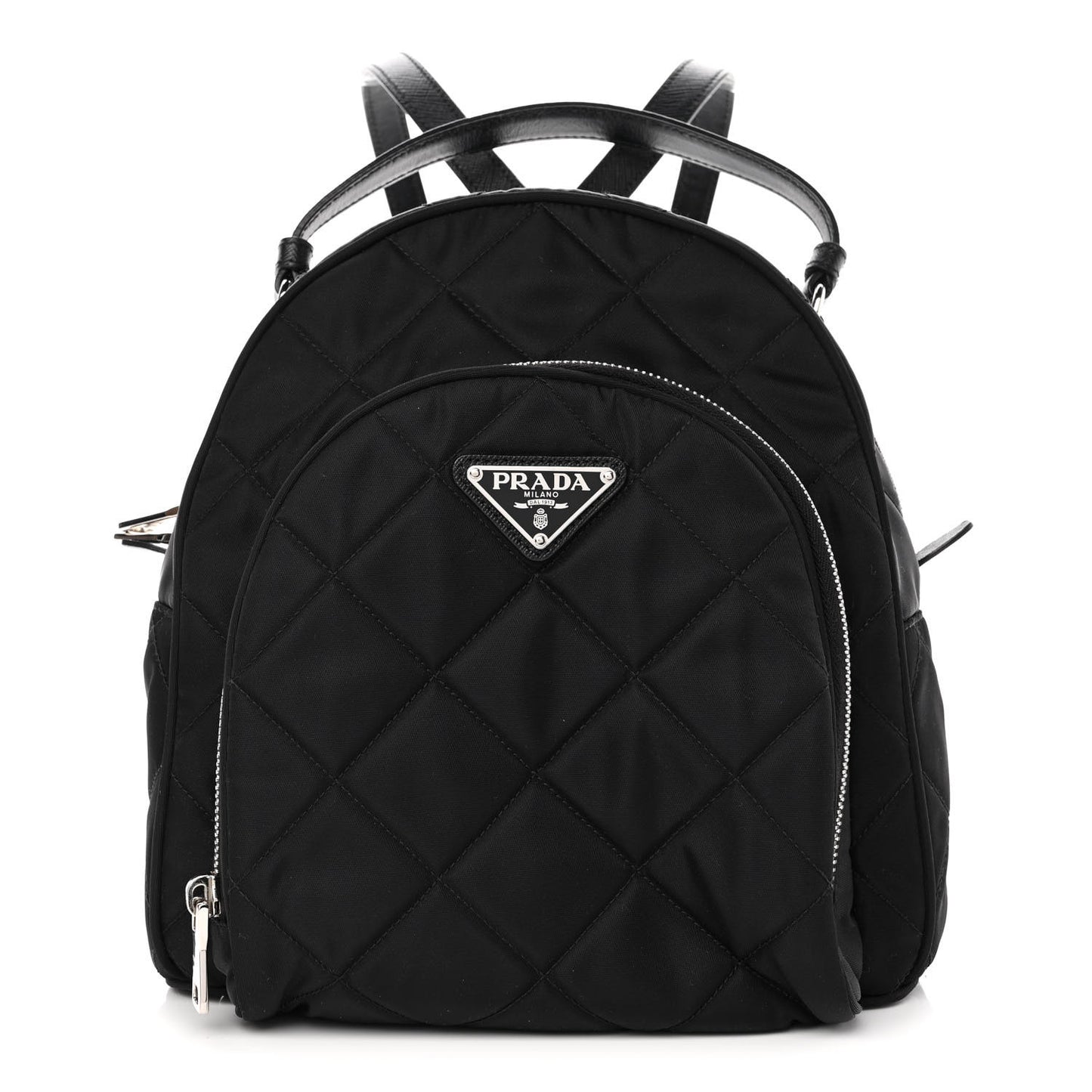 Nylon Tessuto Impuntu Quilted Backpack Black