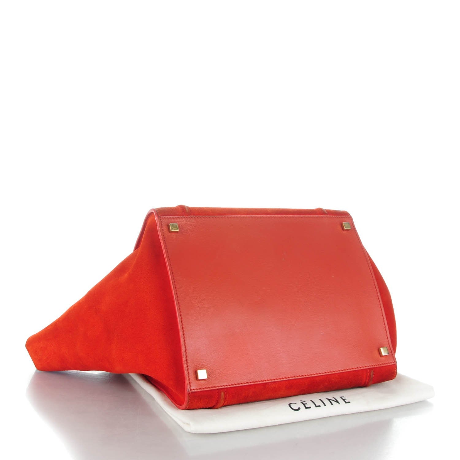 Celine Suede Medium Phantom Luggage Bright Orange 4 of 8