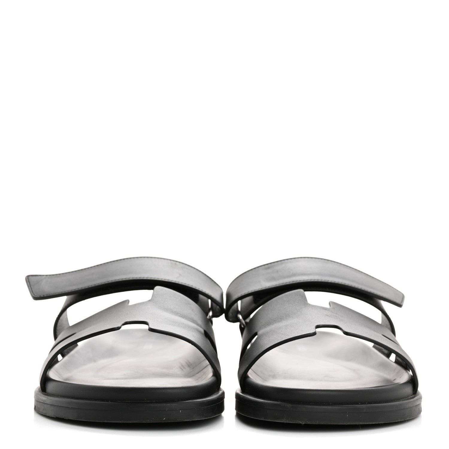 Hermes Calfskin Mens Chypre Sandals 43 Black 3 of 10
