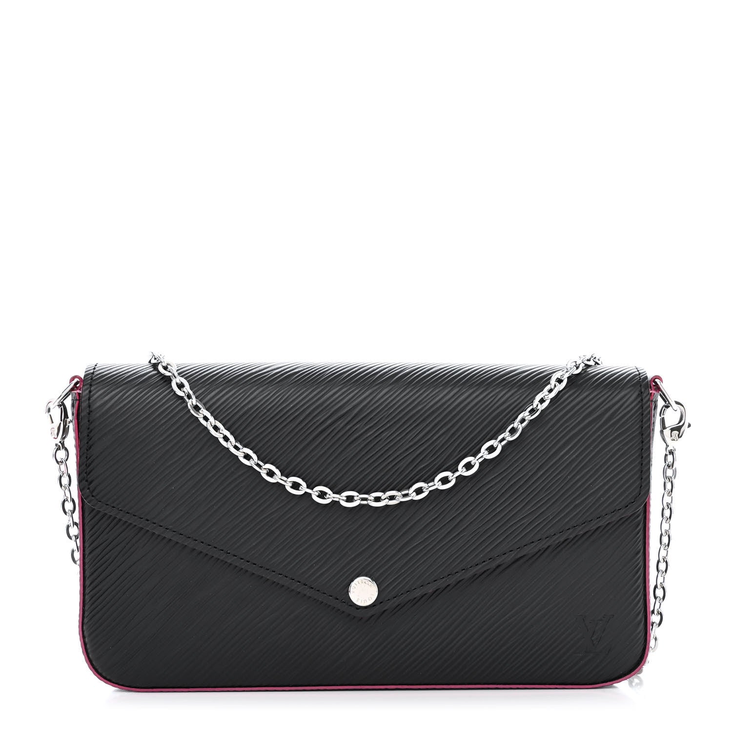Louis Vuitton Epi Pochette Felicie Black Hot Pink 3 of 11