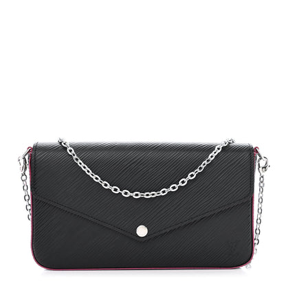 Louis Vuitton Epi Pochette Felicie Black Hot Pink 3 of 11