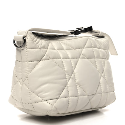 Christian Dior Calfskin Macrocannage Small Diortravel Nomad Pouch Ivory 3 of 10