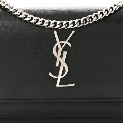 Saint Laurent Calfskin Monogram Sunset Chain Wallet Black 8 of 12