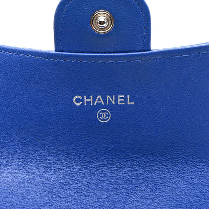 Chanel Lambskin Quilted Flap Card Holder Royal Blue 6 of 14