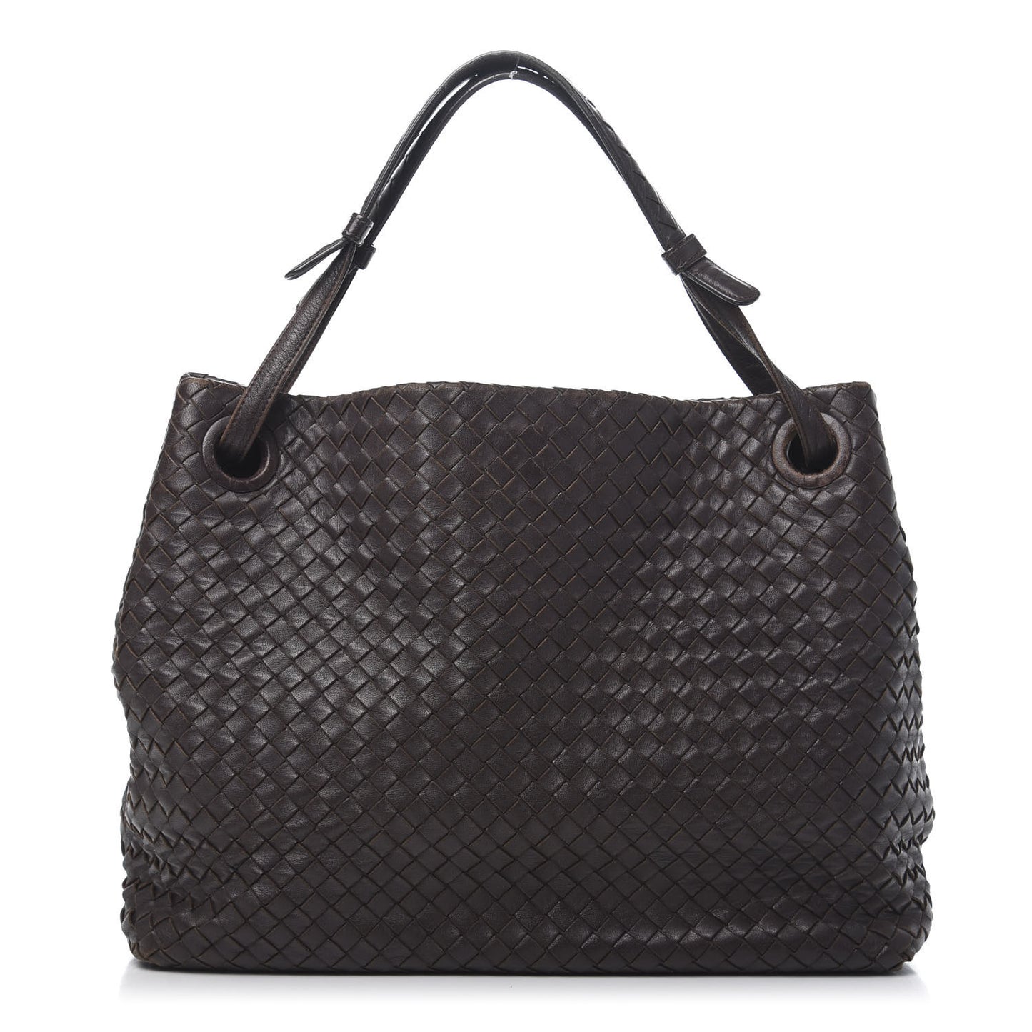 Nappa Intrecciato Medium Garda Bag Ebano