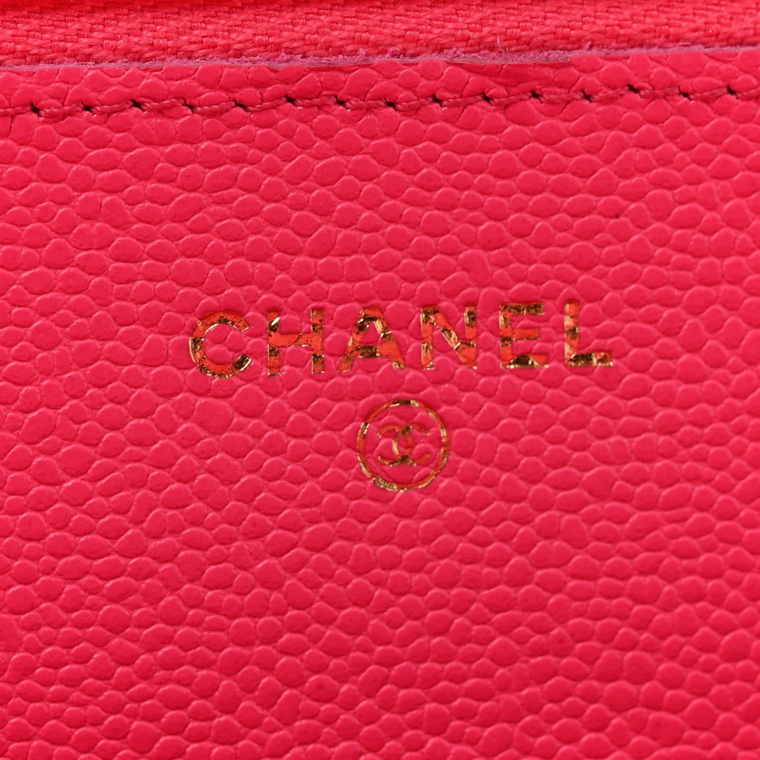 Chanel Caviar Quilted Wallet on Chain WOC Fuchsia 6 of 14