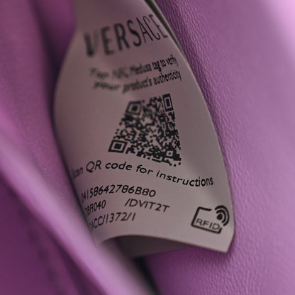 Versace Calfskin Small La Medusa Top Handle Handbag Lilac 7 of 12