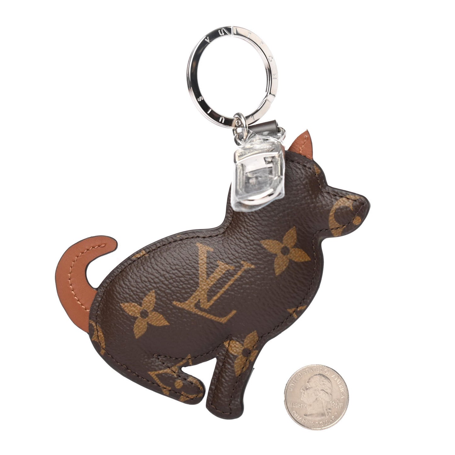 Monogram Dog Bag Charm Key Holder