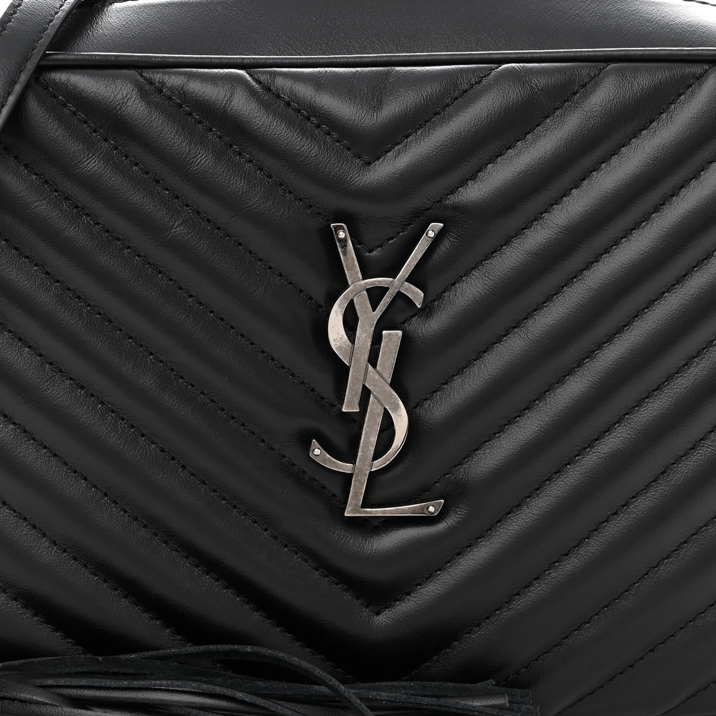 Calfskin Matelasse Monogram Lou Camera Bag Black