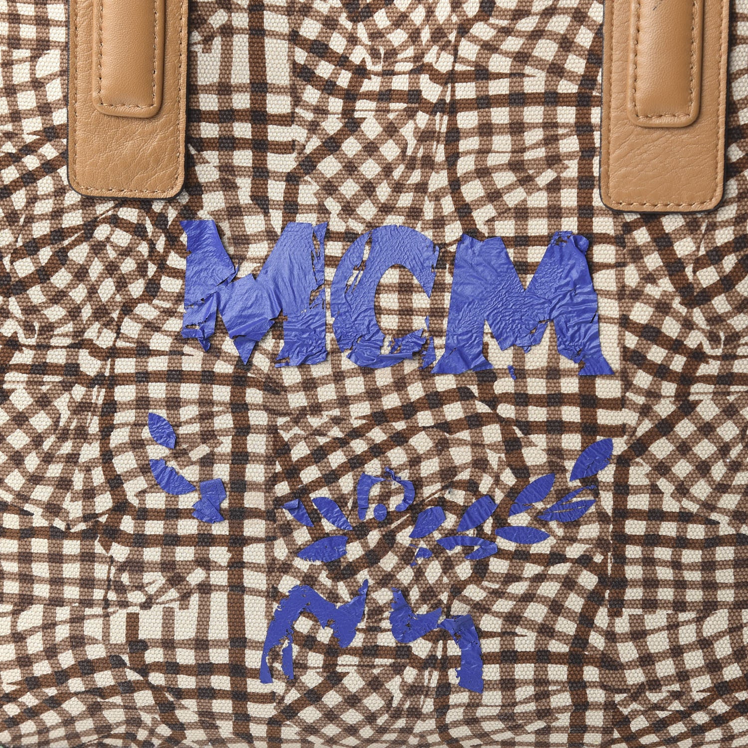 MCM Visetos Medium Liz Reversible Shopper Tote Cognac 15 of 15
