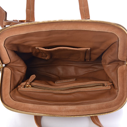 Prada Washed Buffalo Frame Bag Cuoio 5 of 9