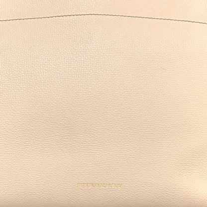 Burberry Derby Calfskin House Check Medium Welburn Tote Limestone 8 of 13