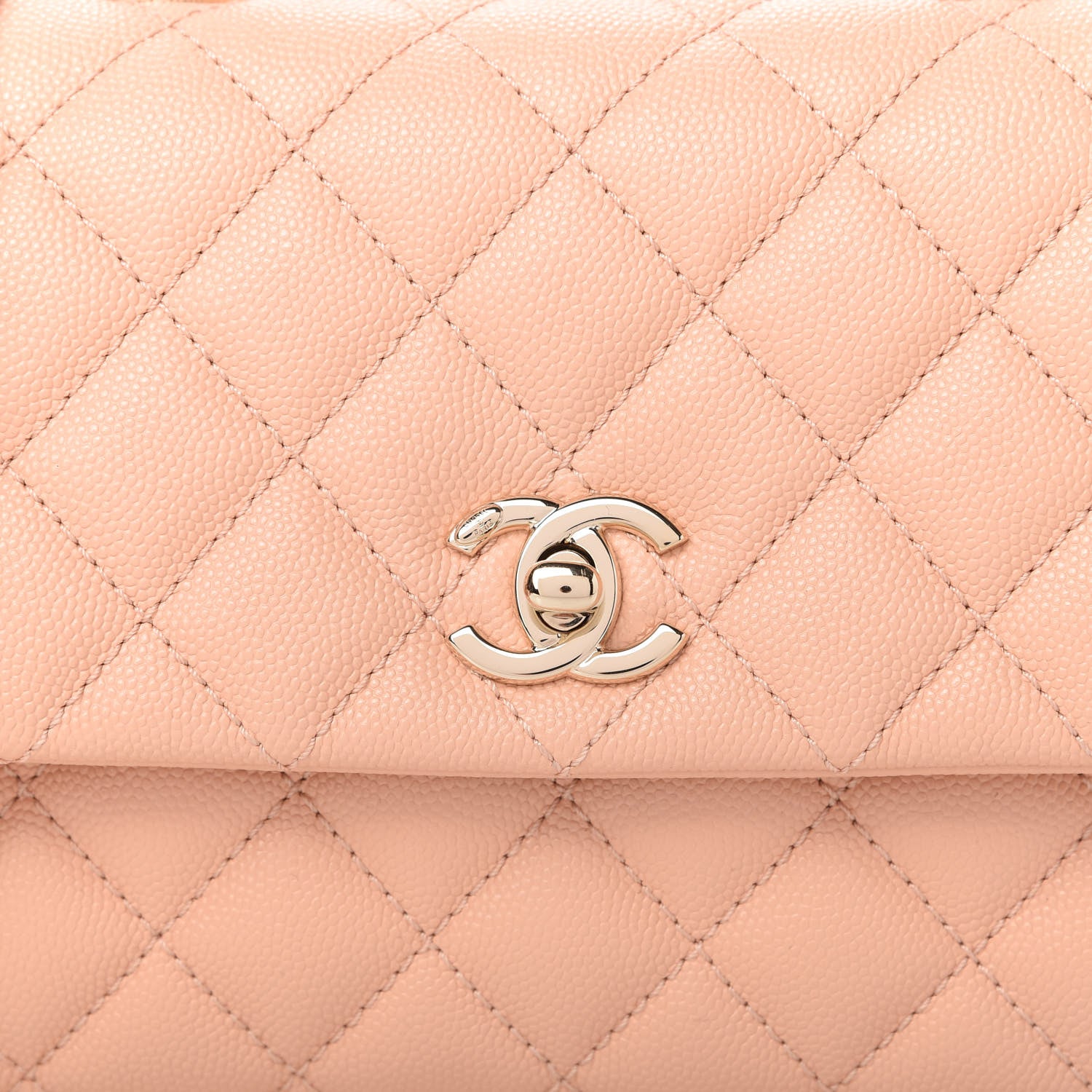 Chanel Caviar Quilted Mini Coco Handle Flap Light Pink 10 of 10
