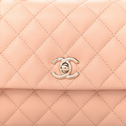 Chanel Caviar Quilted Mini Coco Handle Flap Light Pink 10 of 10