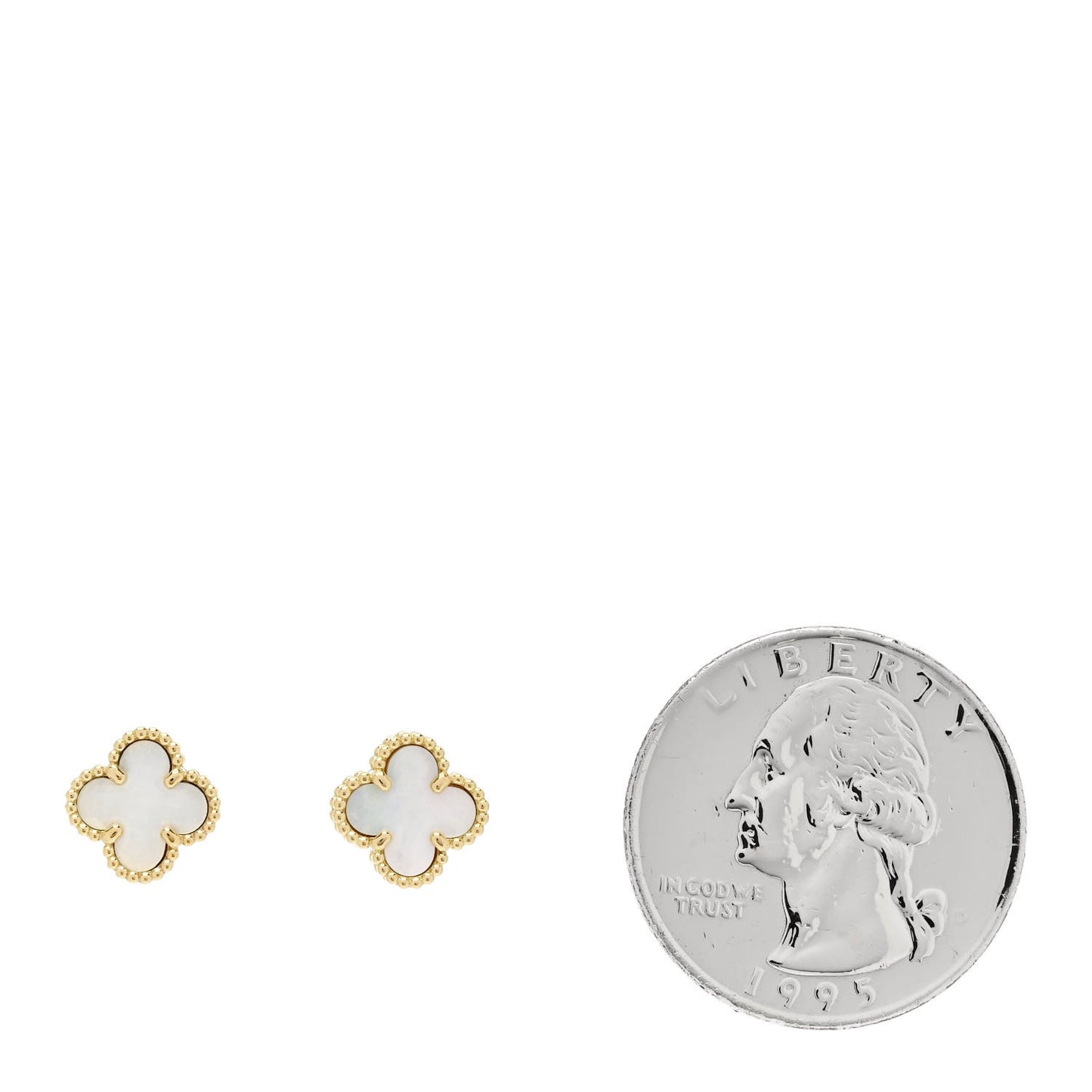 18K Yellow Gold Mother of Pearl Sweet Alhambra Earrings