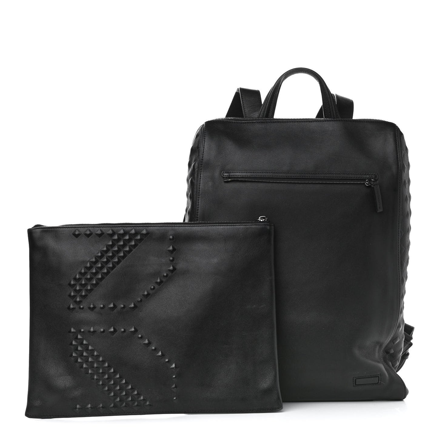 Calfskin Embossed Medium M Moment Backpack Black