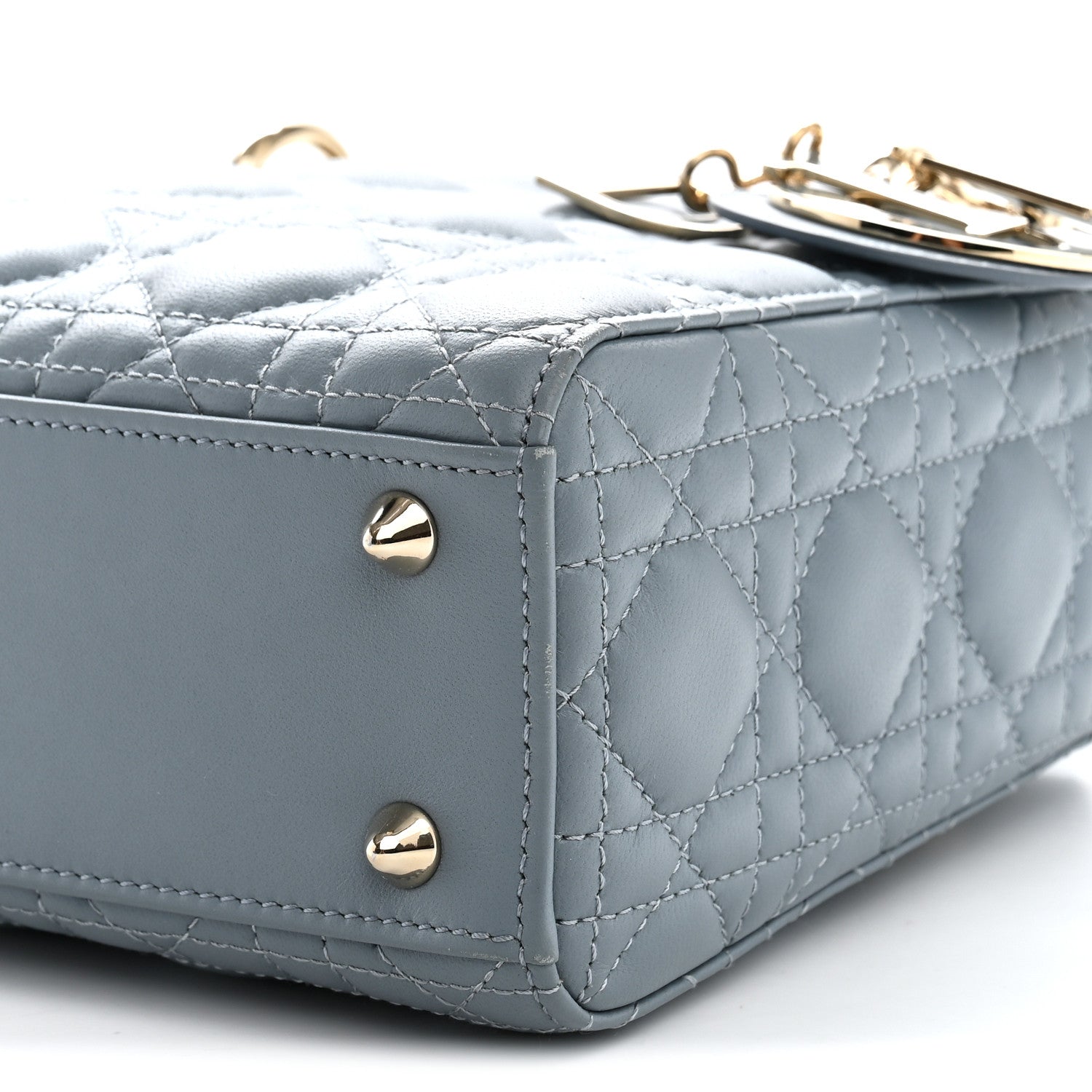 Christian Dior Lambskin Cannage Small My ABCDior Lady Dior Cloud Blue 8 of 8