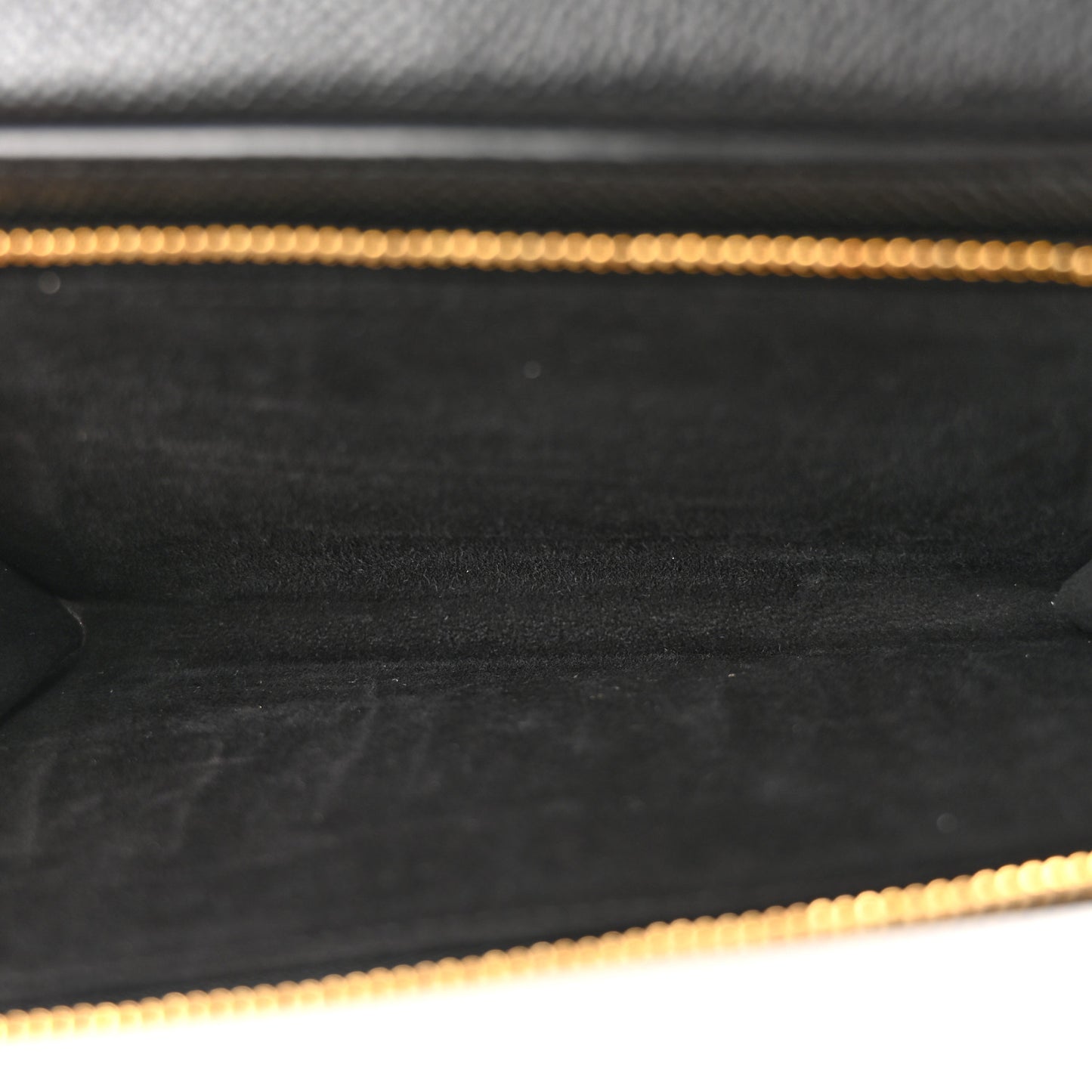 Grained Calfskin Caro Double Pouch Black