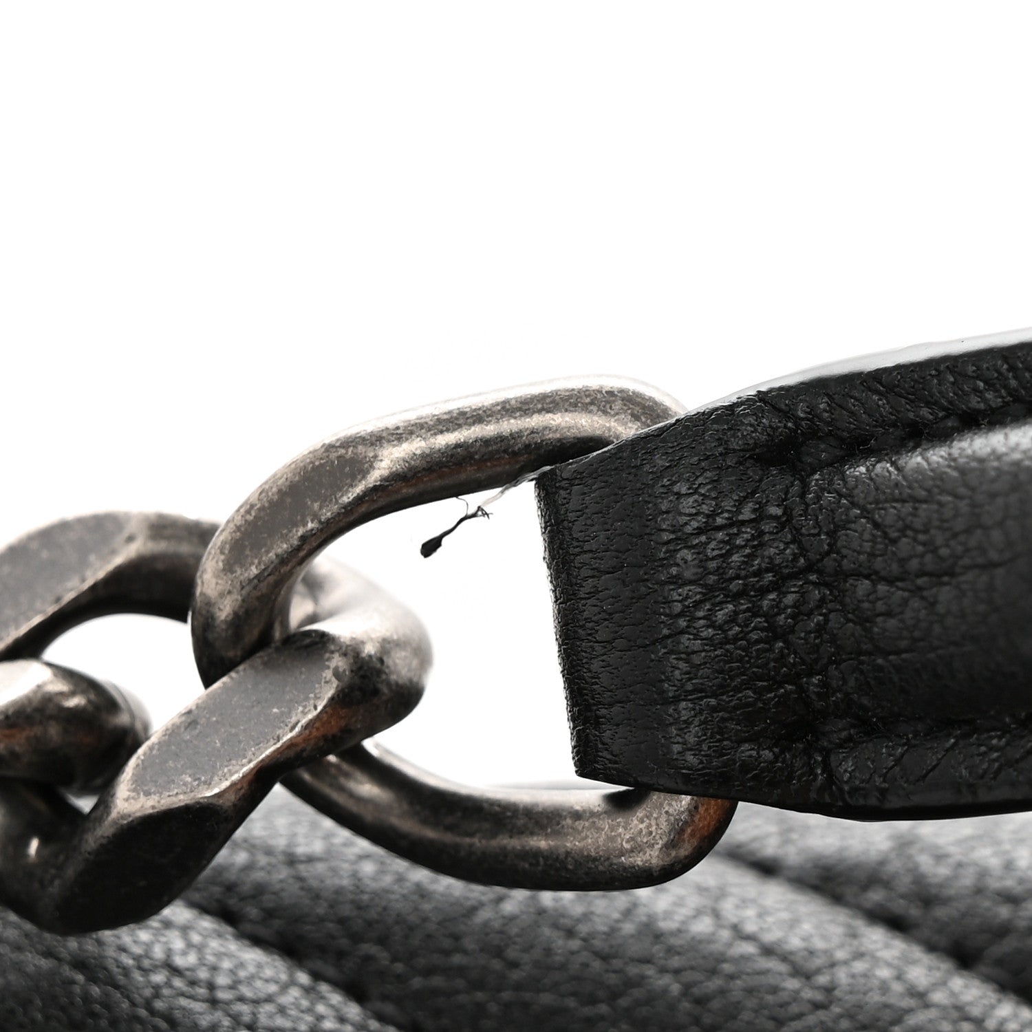 Saint Laurent Sheepskin Matelasse Chevron Monogram Large College Satchel Black 11 of 15