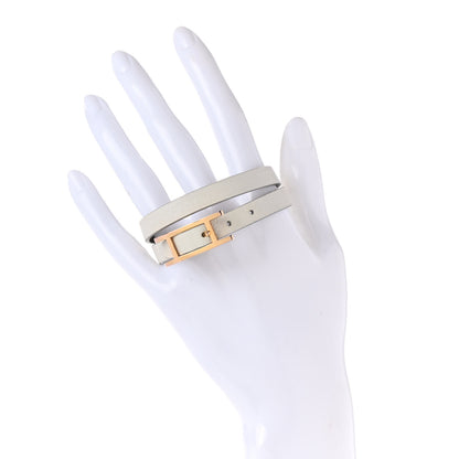 Hermes Swift Behapi Double Tour Bracelet T2 White 2 of 6