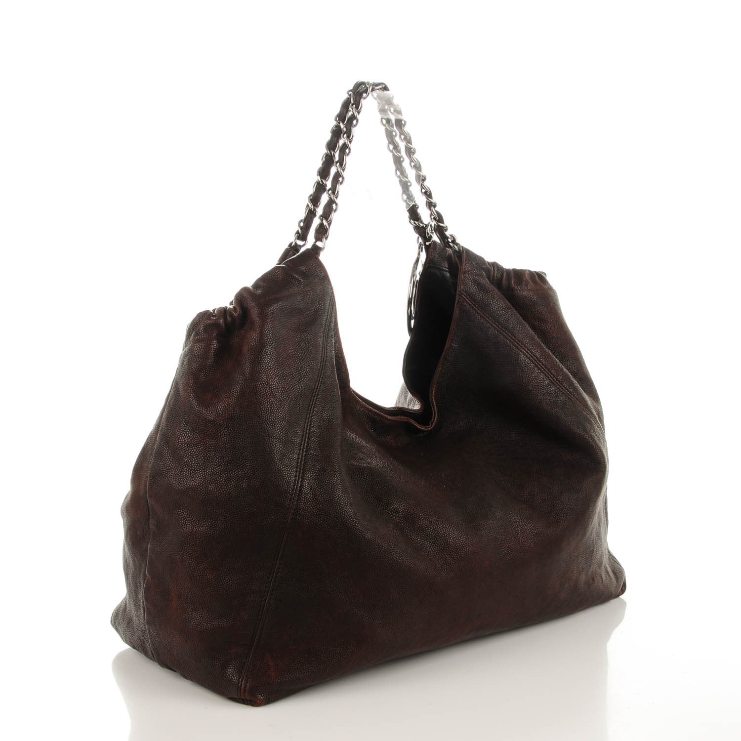 Chanel Distressed Caviar XL Coco Cabas Brown 3 of 7