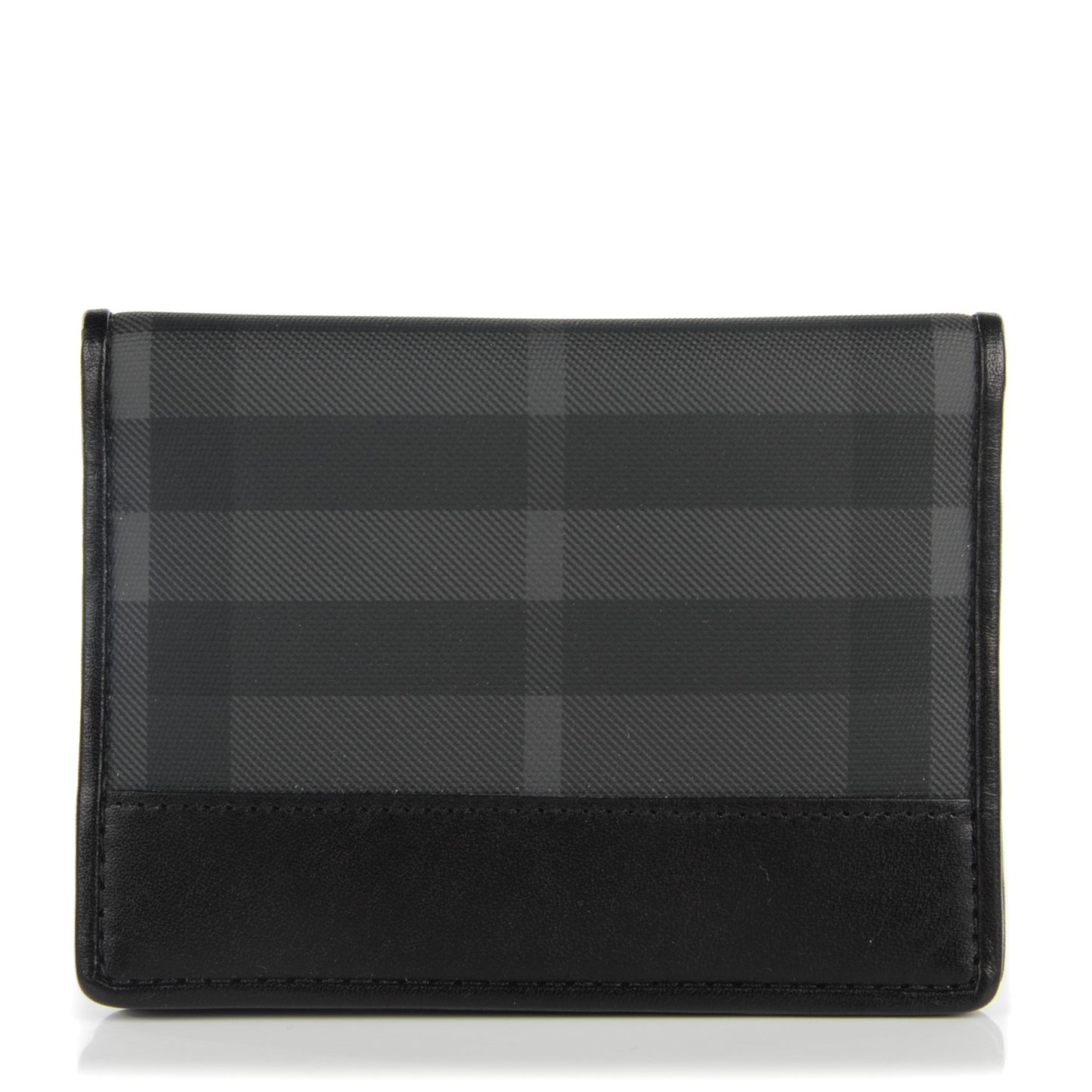 London Check Bi-Fold Mens Wallet Charcoal Black