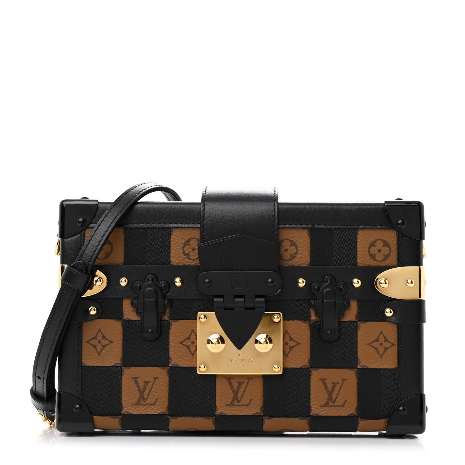 Louis Vuitton Monogram Tressage Petite Malle Black 1 of 10