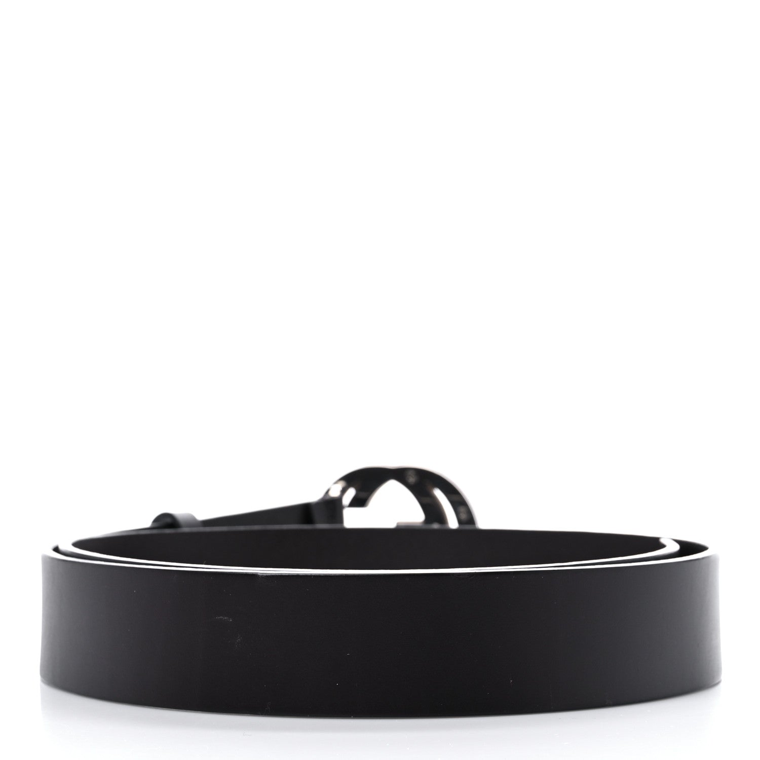 Gucci Calfskin Wood Interlocking G Belt 105 42 Brown 2 of 5