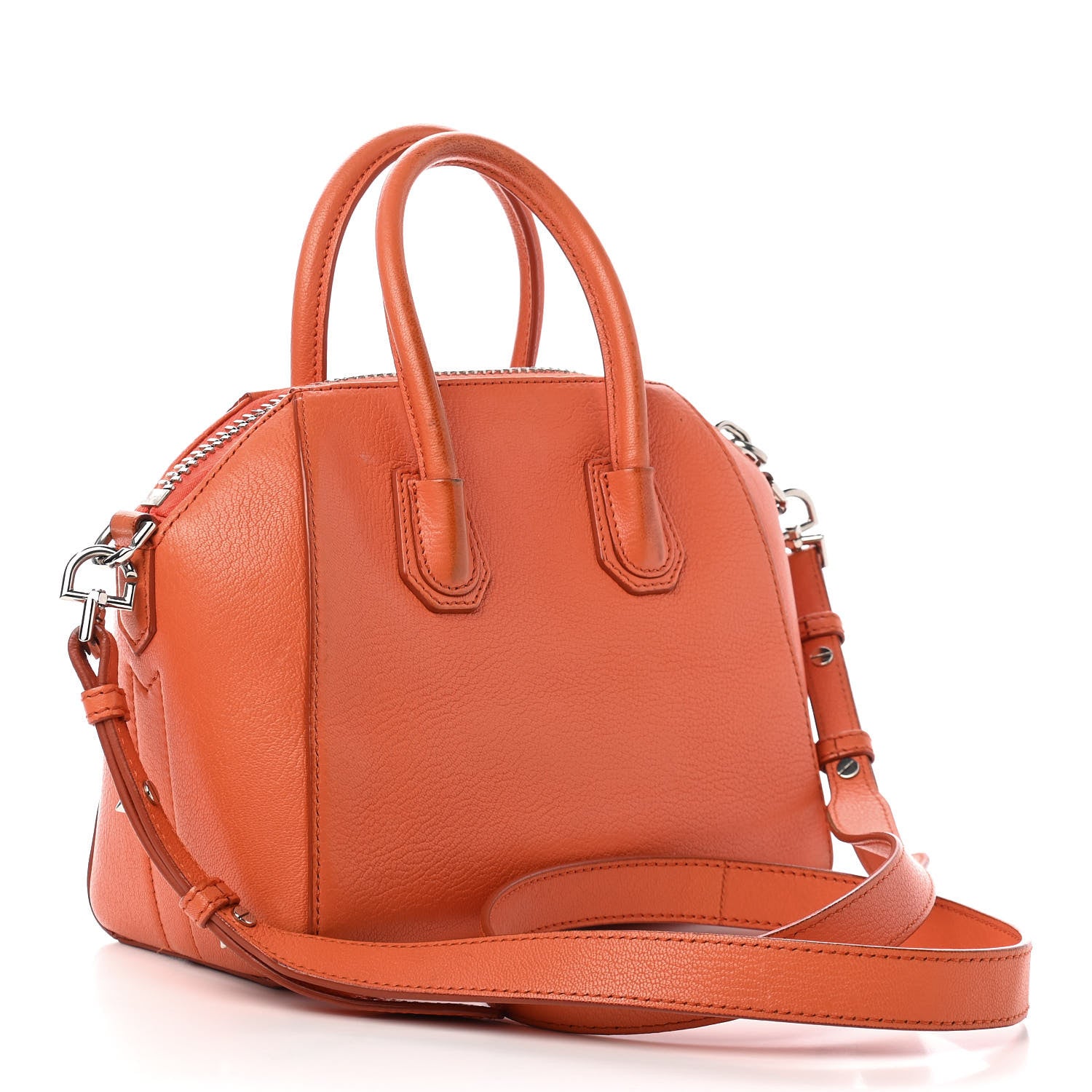 Givenchy Sugar Goatskin Mini Antigona Orange 2 of 15
